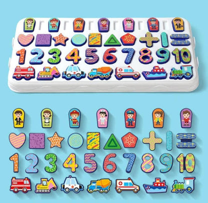 Kids Toddlers Education Table 5 in 1 Early Learning Shape Matching Mathematical Counting Magnetic Fishing Table Toy