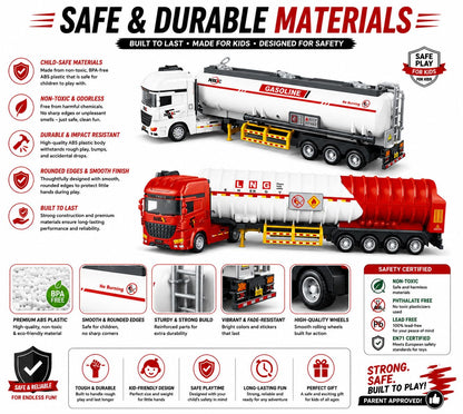 Fuel Tanker Truck for Kids (2 Truck Set)