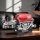 Mould King 10226 V12 Supercar Engine with Transmission Building Set | 863 Pcs
