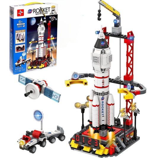 Space Rocket Launch Control Center Building Block Set