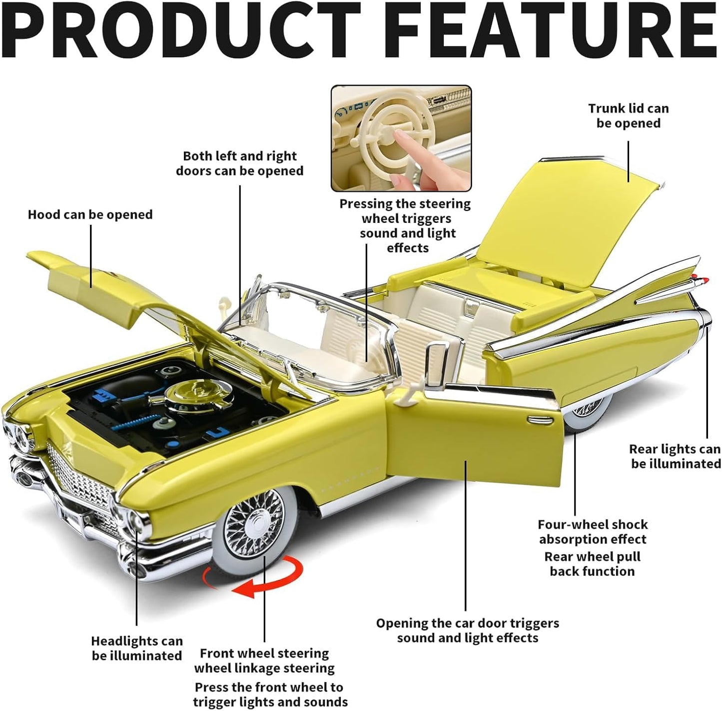 1959 Cadillac Eldorado Biarritz 1:24 Diecast Scale Model Car