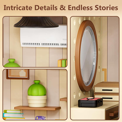 DIY Miniature Bedroom Model Kit