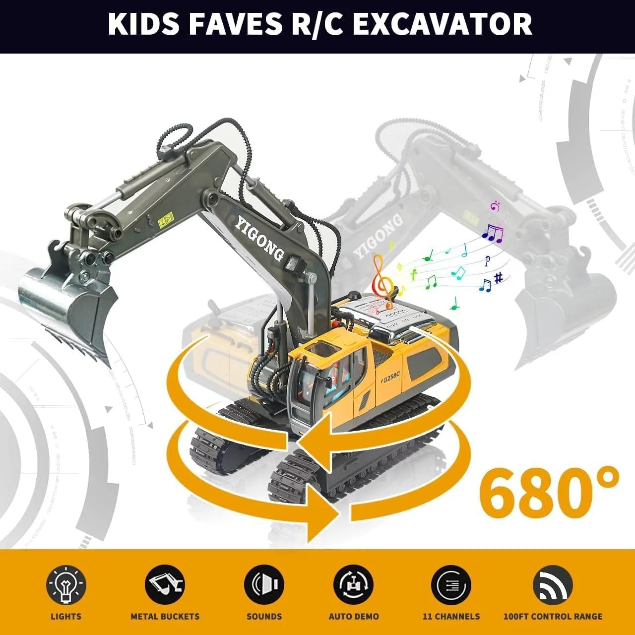 Yigong YG 258C Remote Control Excavator