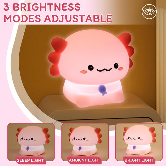 Cute Mini Silicone Baby Newt Night Light Touch Control