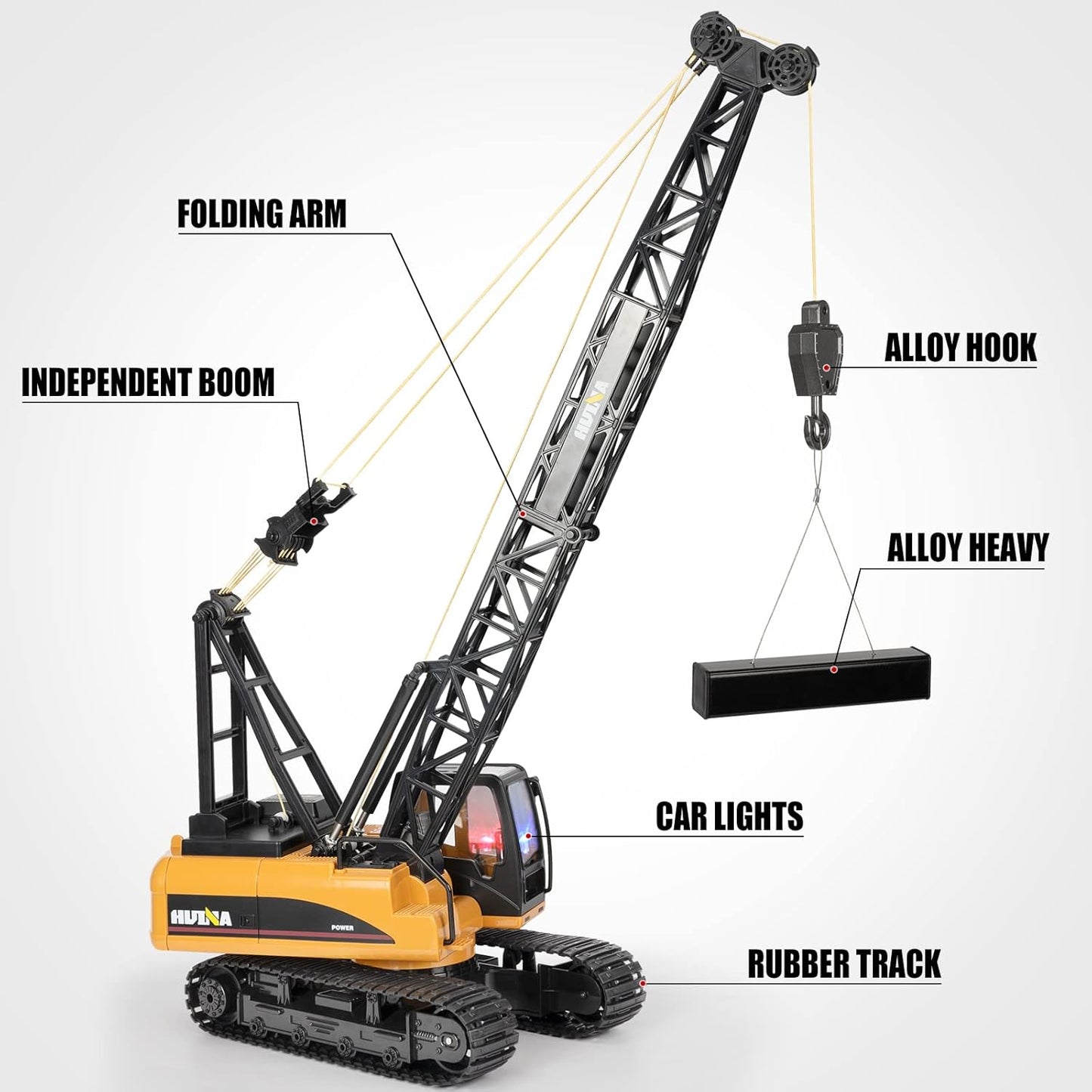 HUINA 1572 1:14 RC Construction Truck Crane