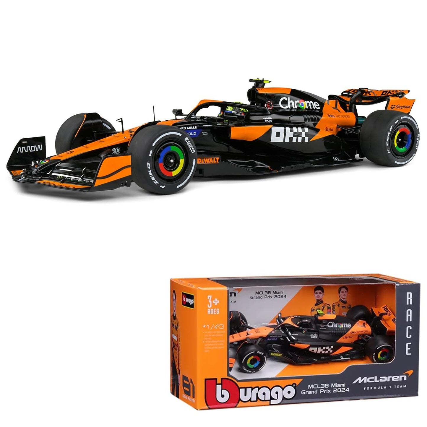 McLaren MCL38 1:43 Diecast Scale Model Car