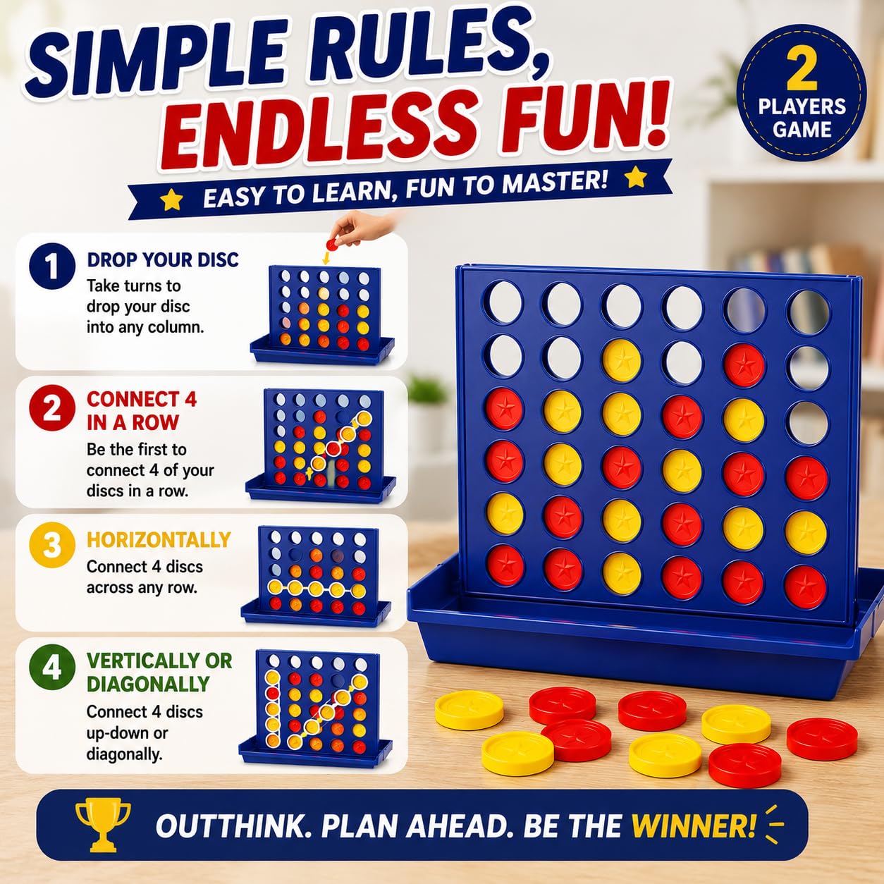 4-in-a-Row Connect Board Game