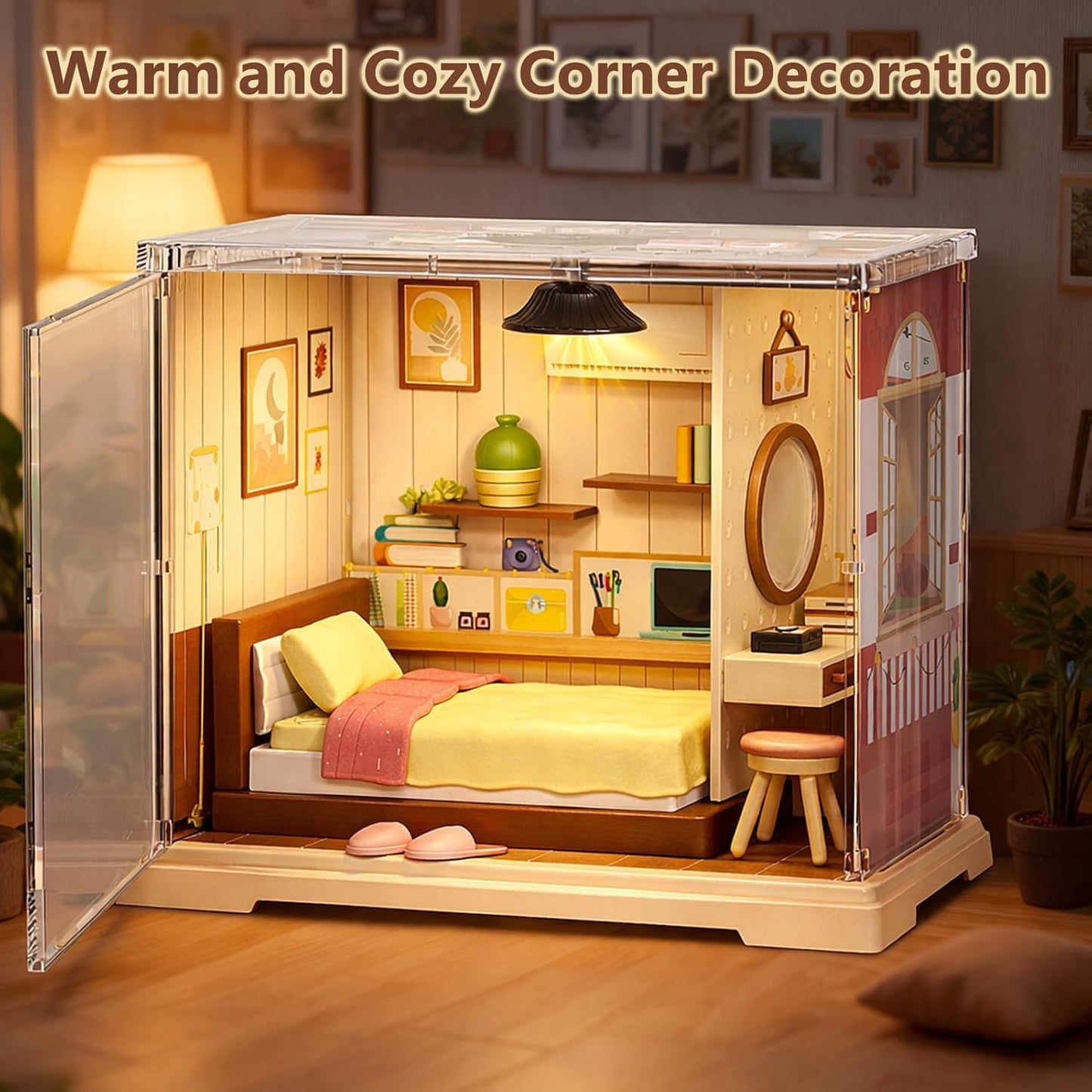 DIY Miniature Bedroom Model Kit