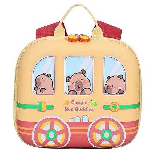 Capy's Bus Buddies Theme School Bags For Kids