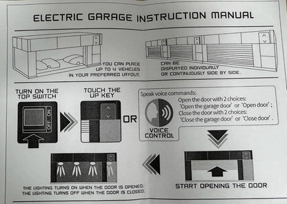 Garage Display Case with Voice Control, LED Lighting, Dustproof Design for Diecast Models