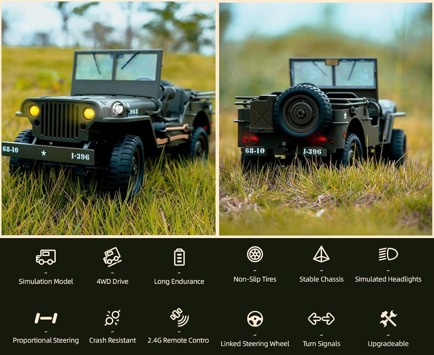 JJRC - 4WD RC Military Jeep