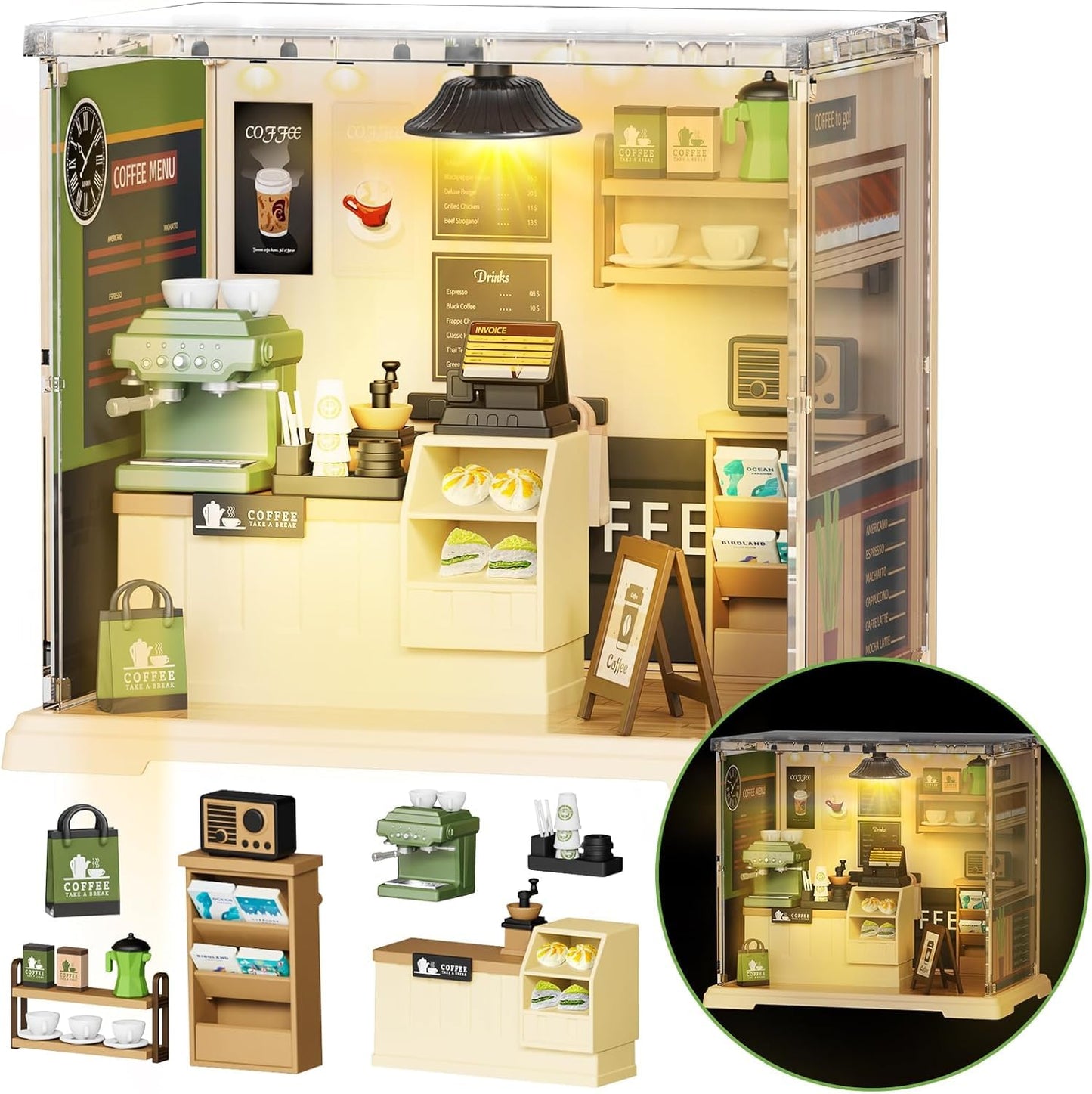 DIY Miniature Coffee Shop Kit