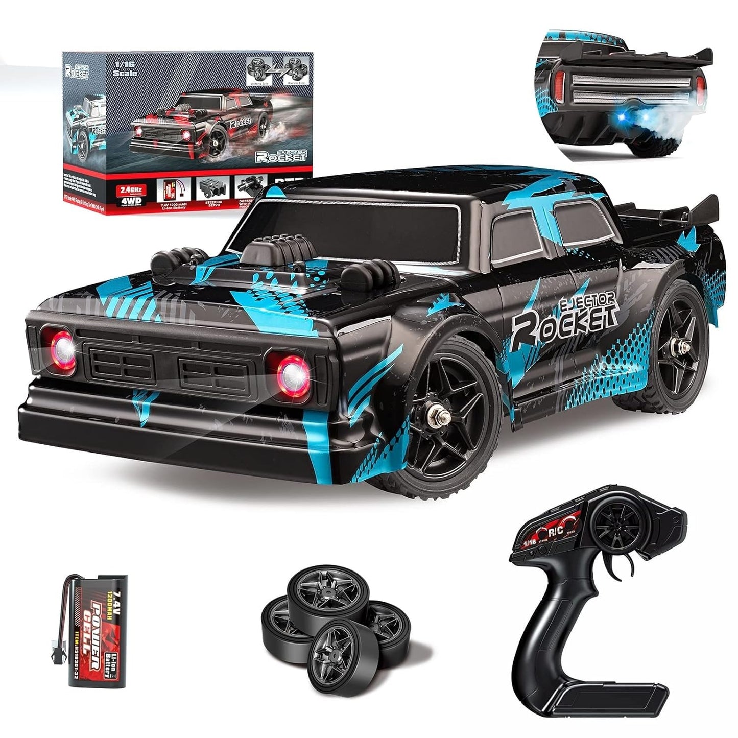 HoSpeed Ejector Rocket 1:16 scale 4WD Remote Control Drift Car.