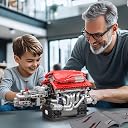 Mould King 10226 V12 Supercar Engine with Transmission Building Set | 863 Pcs