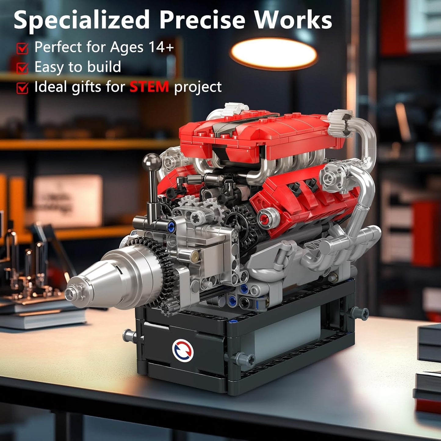 Mould King 10204 V8 Engine Building Set