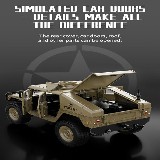 JJRC C885 Hummer Military Jeep Armored Vehicle Alloy Diecast Model