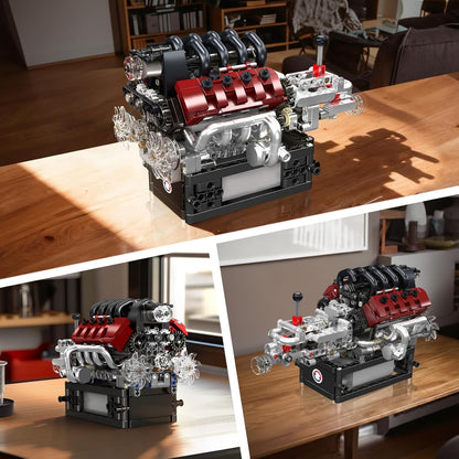 Mould King 10227 V8 Engine with Transmission Building Set