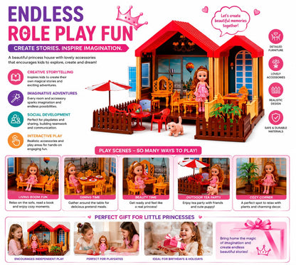 Large Doll House Play Set