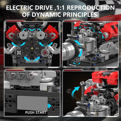 Mould King 10204 V8 Engine Building Set
