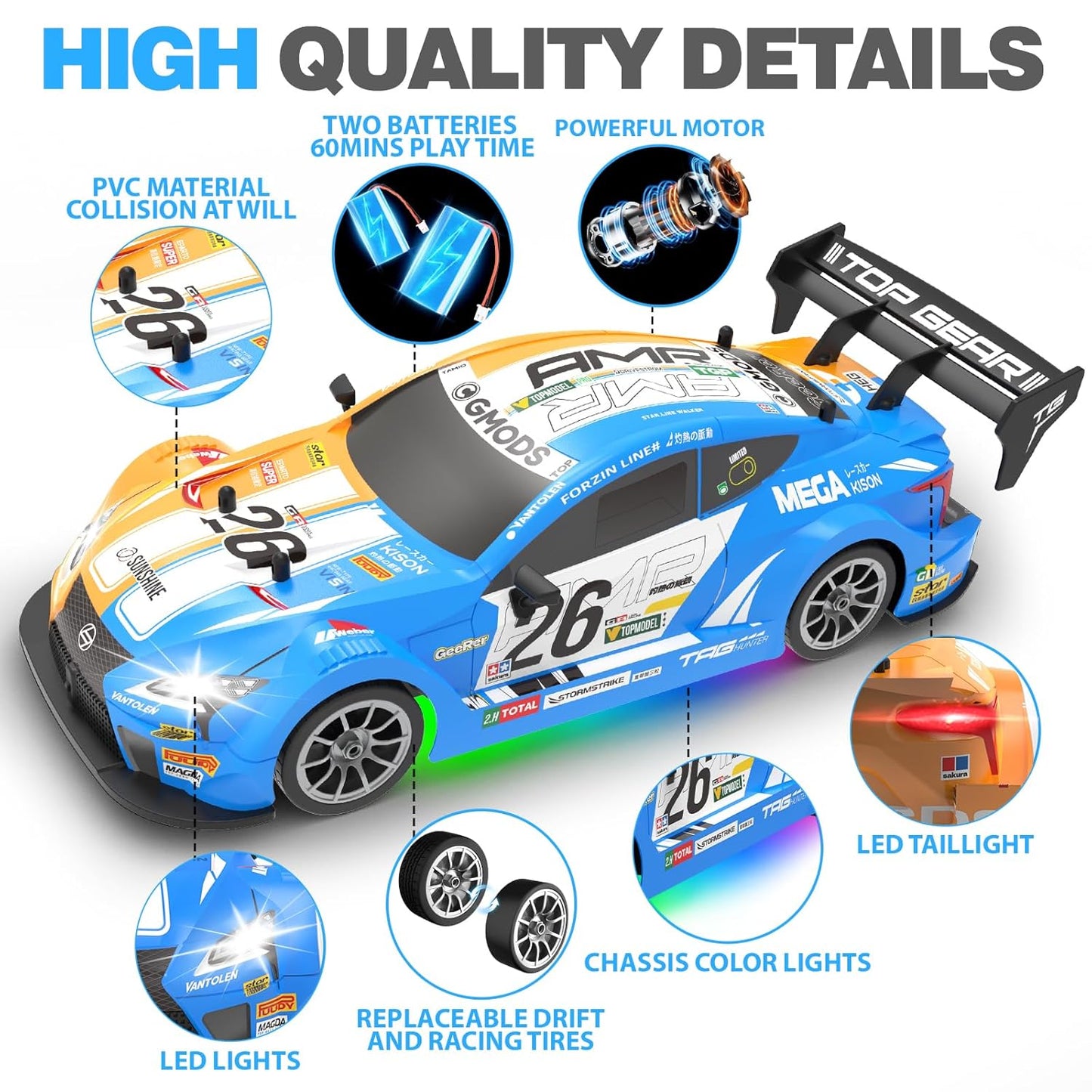 Remote Control Drift Car 1:16 Scale