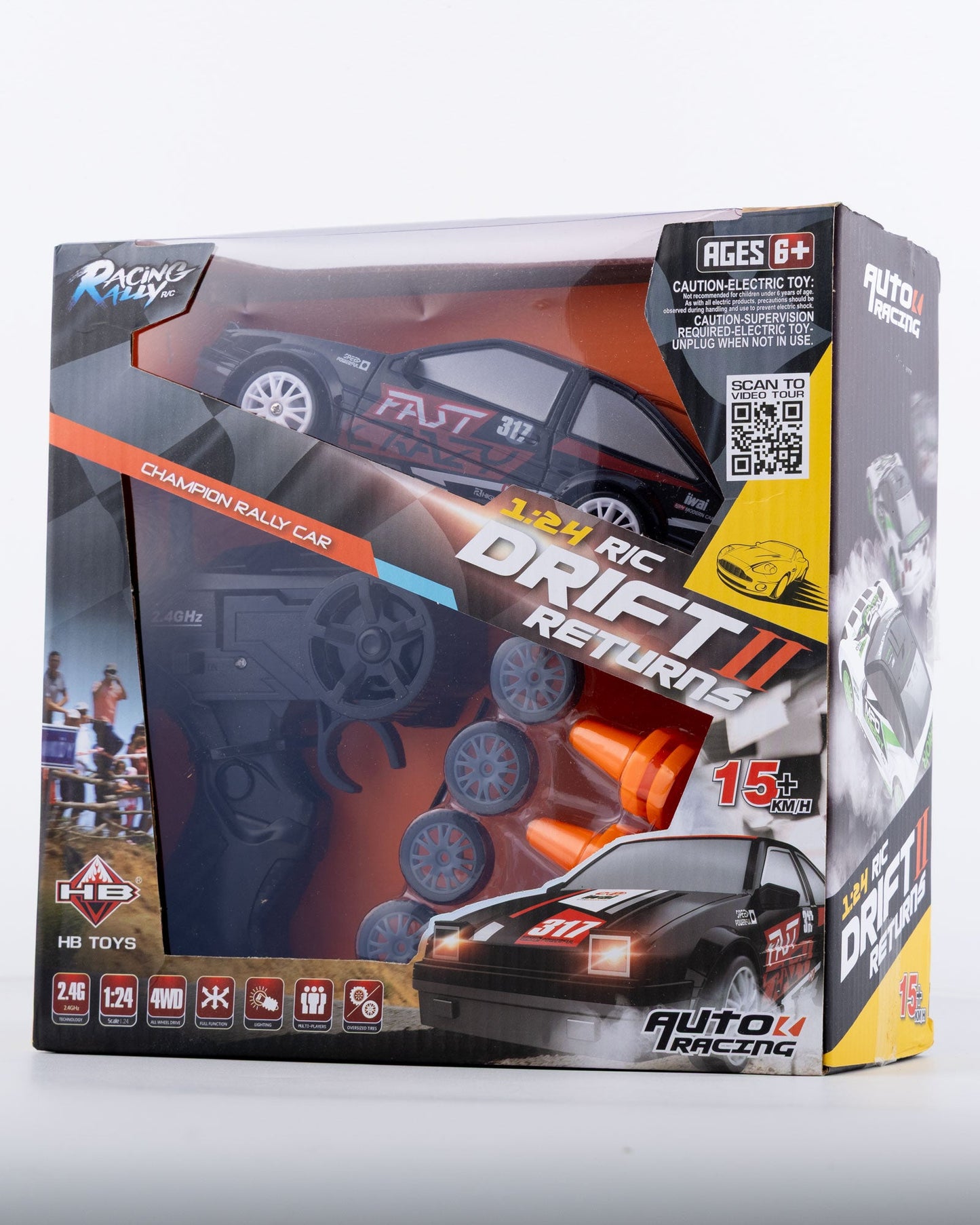 4WD RC Drift Car With 1:24 Scale High-Speed Remote Control Vehicle