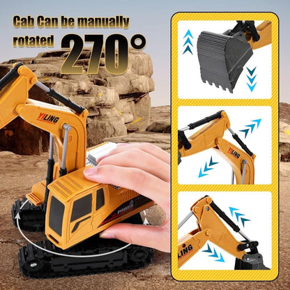 YJL engineering model alloy excavator toy 1:24 scale Construction Vehicle Toy