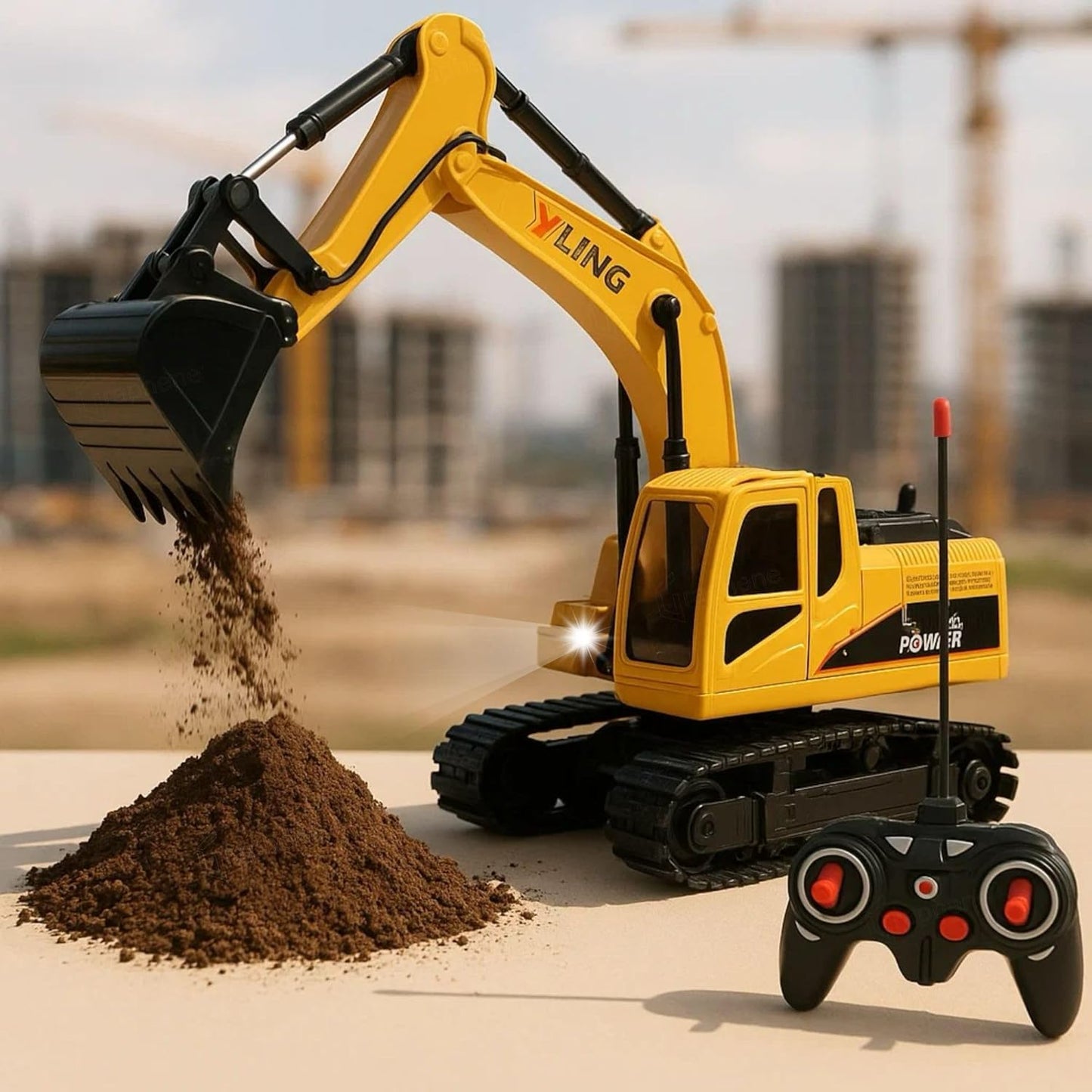 YJL engineering model alloy excavator toy 1:24 scale Construction Vehicle Toy