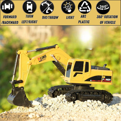 YJL engineering model alloy excavator toy 1:24 scale Construction Vehicle Toy