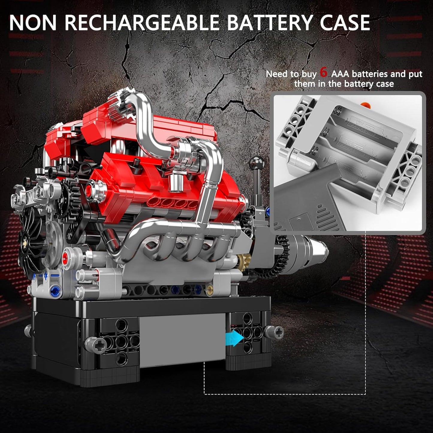Mould King 10204 V8 Engine Building Set
