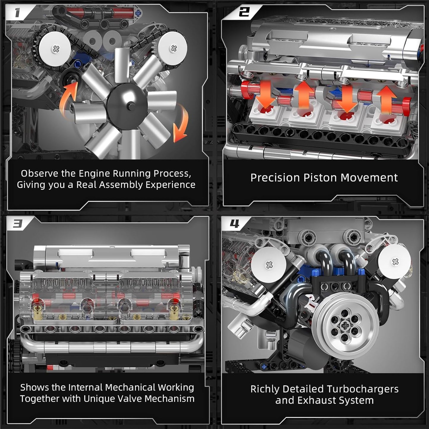 Mould King 10088 Technik V8 Motor Building set