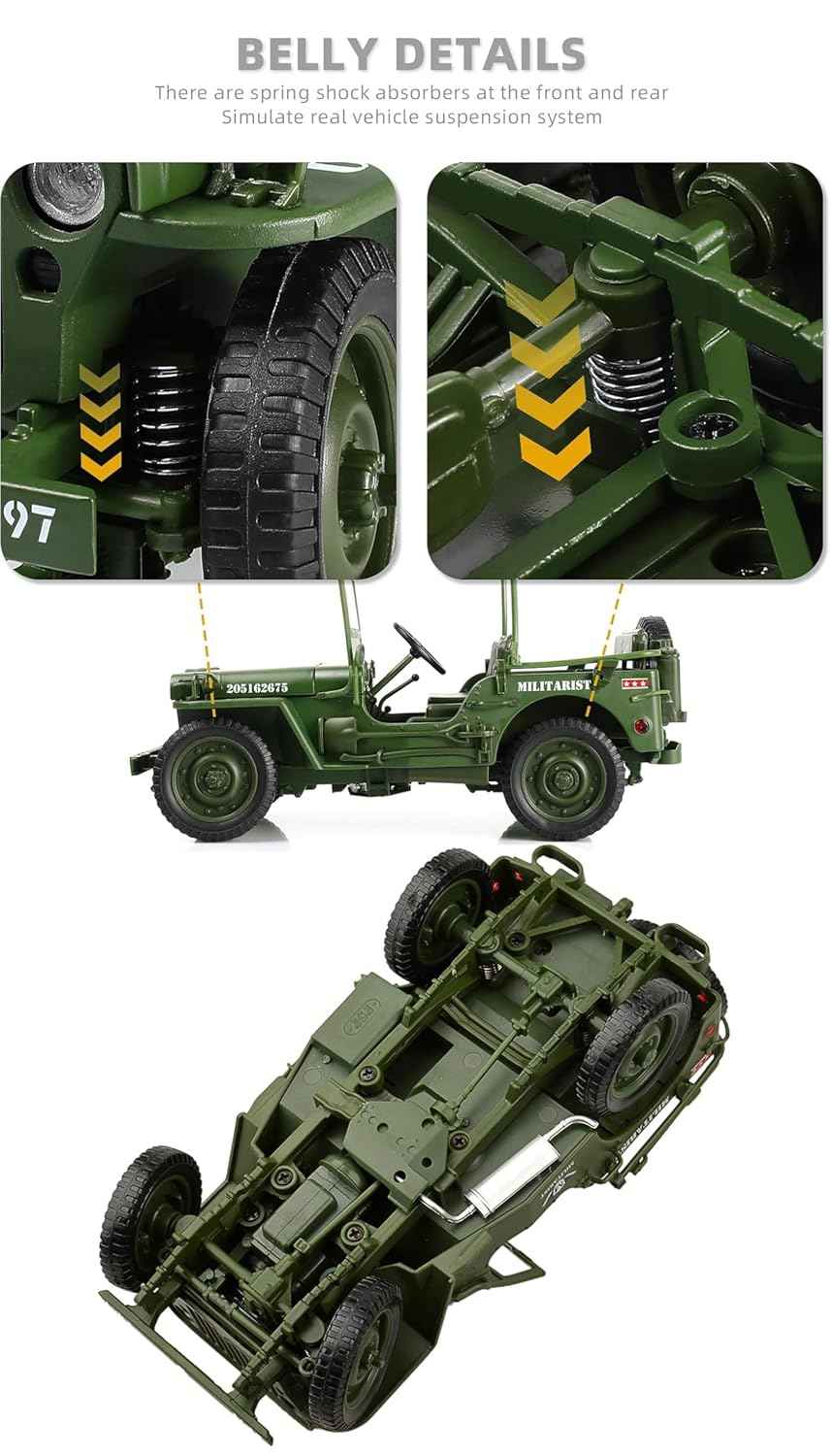 KDW Tactical Jeep 1:18 Diecast scale model Car