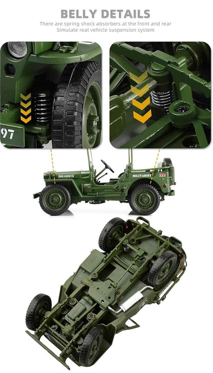 KDW Tactical Jeep 1:18 Diecast scale model Car