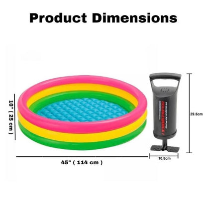 4 FT ROUND SHAPE PORTABLE INFLATABLE & FOLDABLE SWIMMING POOL OUTDOOR & INDOOR WATER SWIMMING POOL FOR KIDS & ADULTS