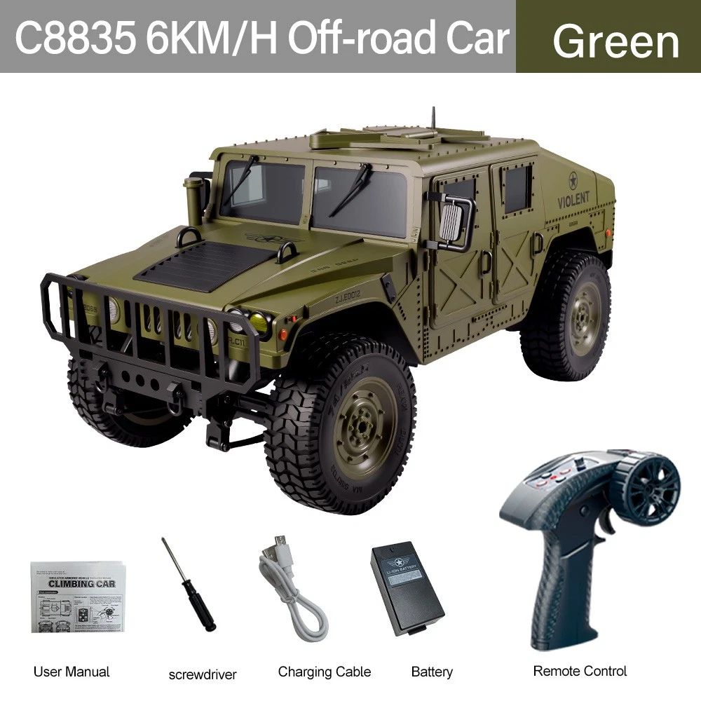 JJRC C885 Hummer Military Jeep Armored Vehicle Alloy Diecast Model