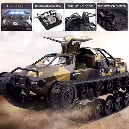 RC Tank Car, 1/12 Scale 2.4GHz Remote Control