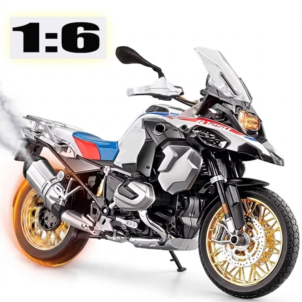 Alloy Motorcycle R1250GS Smoke 1:6 Diecast Alloy Model Bike