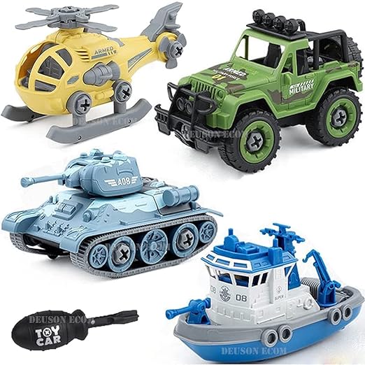 ABS Plastic DIY Military Vehicle Toy Set with Disassembly Tool Vehicles