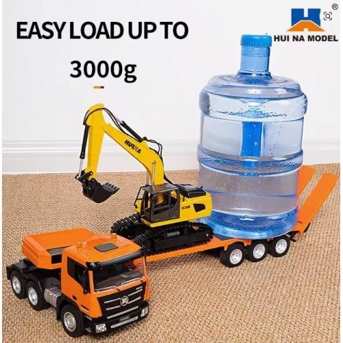 Huina 1319 RC Tractor Truck with Excavator & Trailer 1:18