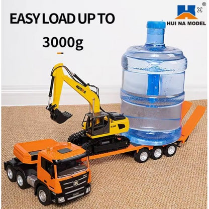 Huina 1319 RC Tractor Truck with Excavator & Trailer 1:18