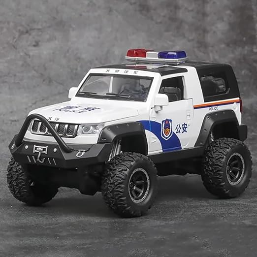 Jeep Police Scale Model Diecast Metalcar - All Size