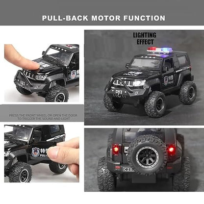 Jeep Police Scale Model Diecast Metalcar - All Size