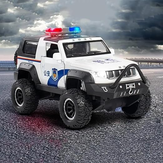 Jeep Police Scale Model Diecast Metalcar - All Size