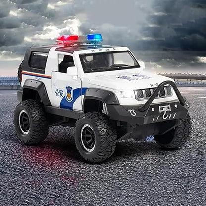 Jeep Police Scale Model Diecast Metalcar - All Size