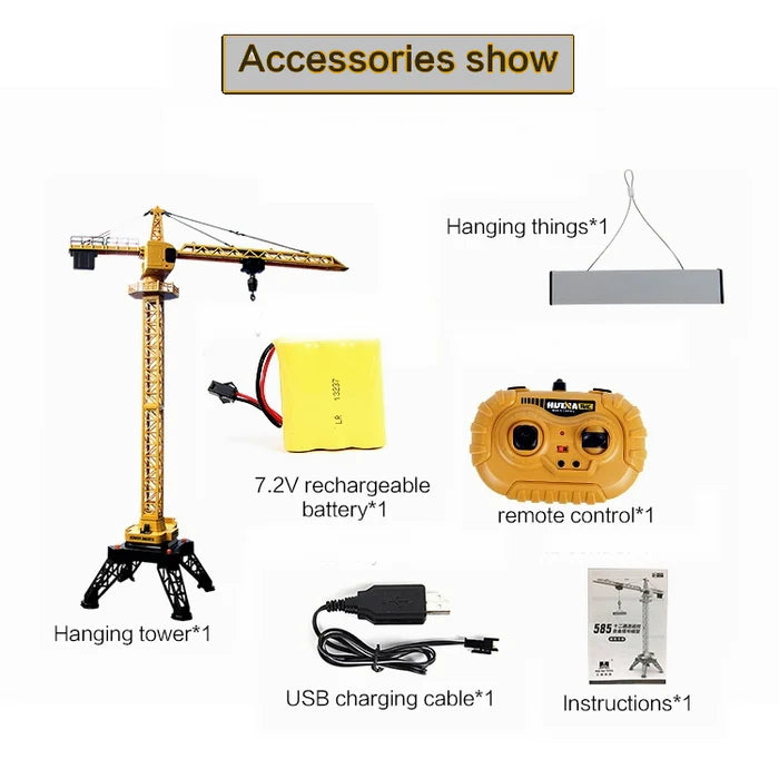 Huina 1585 12 channel RC Alloy Tower Crane