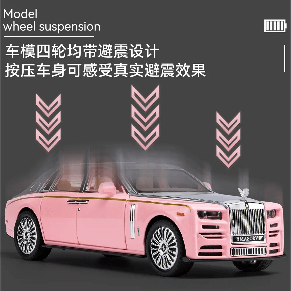 Rolls Royce Phantom Pink Scale Model Diecast Metalcar - All Size