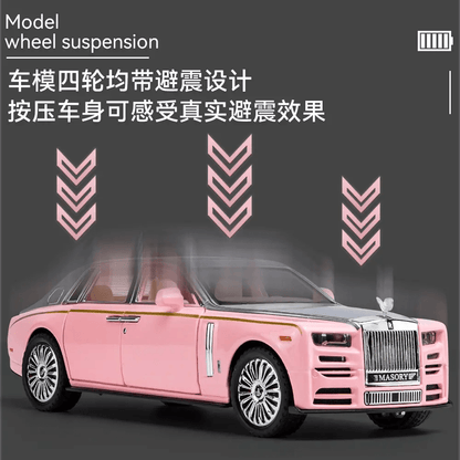 Rolls Royce Phantom Pink Scale Model Diecast Metalcar - All Size