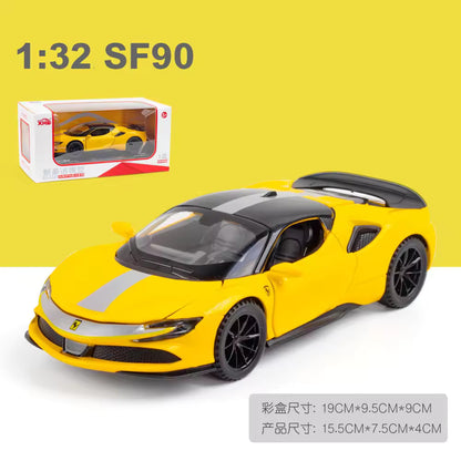 Ferrari Sf90 Scale Model Diecast Metalcar - All Size