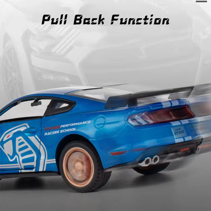 Mustang Gt500 Orange Scale Model Diecast Metalcar - All Size