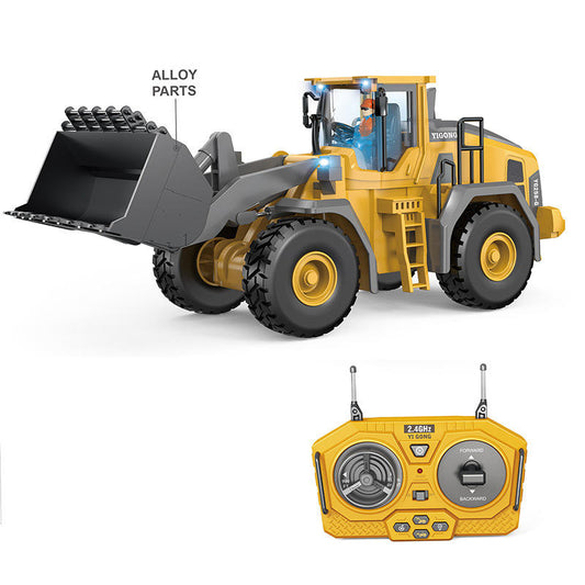 Remote Control Excavator Truck Toy - 9 Channel Construction Vehicle with Metal Arm (6-10 Years)