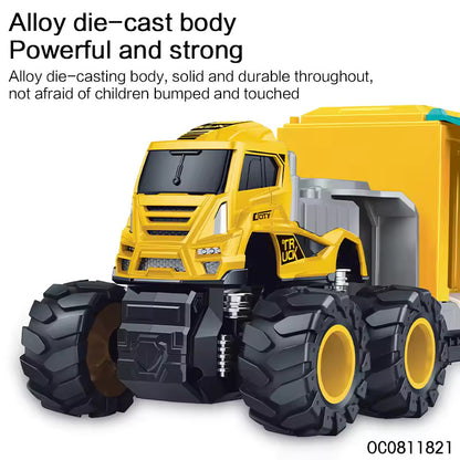 1:43 Metal Toys Alloy Diecast Truck Set Toy, Diecast Miniature Car Model (Pack of 1-Multicolor) (Salling Transport Truck)